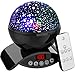 Aisuo Night Light, Rechargeable Star Lighting Lamp with Timer Design, Remote Control & Rotating, Color Changing, Room Decor.(Black)