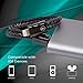 CHARGER BRACELET - Lightning to USB Cable Charging Bracelet for iPhone, Magnetic Wristband made with Genuine Leather | Great for Travelers + Gifts | Compatible with iPad, iPod, AirPods (Black/Black,L)