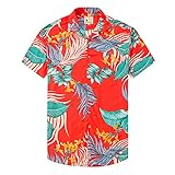 Damipow Hawaiian Shirts for Men Short Sleeve Aloha