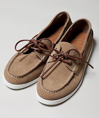 Amazon ナノ ユニバース Nano Universe スウェードボートデッキシューズ 44 ベージュ Peter Co シューズ