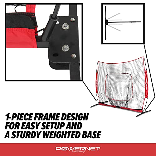 7x7 PRO Net with One Piece Frame Baseball Softball Practice
