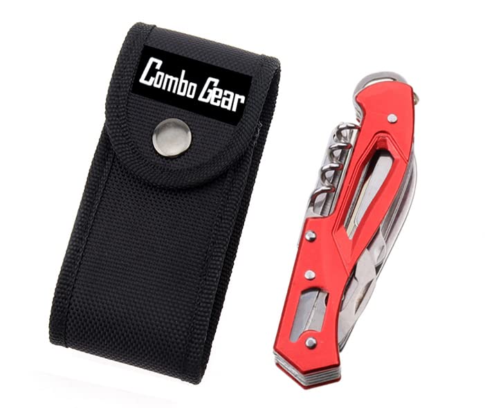 Combination Multitool and Swiss Style Multi Function Pocket Knife Set