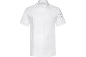 Hularka Unisex Chef Jacket Chef Shirt Cooking Uniform Work Wear for Caterers Baking Kitchen Hotel