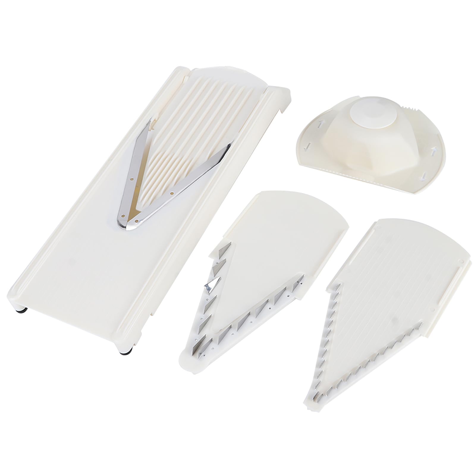 Mandoline French Fry Potato Cutter 38×14×8 Multifunctional Household V Shaped Grater Slicing Cutter with Hand Protector Stainless Steel Blade