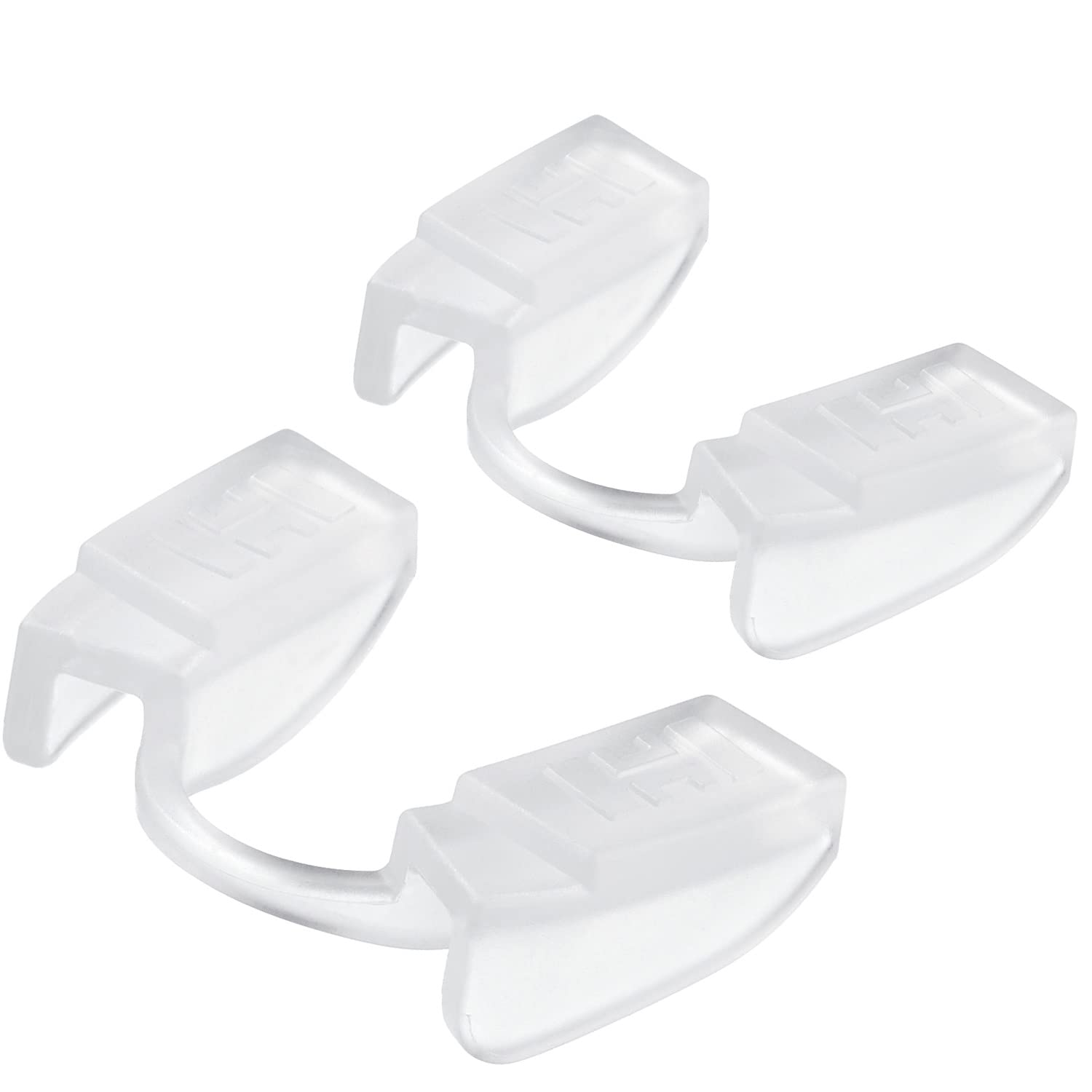 Powerlifting Mouthguard for All Strength Training Sports, Fitness Mouthpiece with Slim Design,Perfect Protective Gear in Gyms (2 Pack Clear)