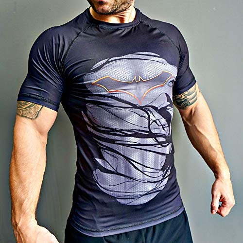 Khroom-Kompressionsshirt-Herren-Kurzarm-atmungsaktiv-im-Helden-Design-Compression-Shirt-Funktionsshirt-Unterziehshirt-Funktionsunterhemd-fuer-Fitness-Gym-Joggen