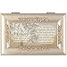 Cottage Garden Memory Those We Love Champagne Silver Embossed Petite Rose Music Box Plays Amazing Grace