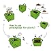 Cesun Square Grow Planter Bag Premium 400 Gram Thickened Fabric Smart Pots 12 Gallon Aeration Fabric Cube with X Stitching Reinforced Handles (12 Gal Green Cube)