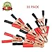 Clips Alligator Clamps 50A，Terminal Test Electrical Battery Crocodile Clamp Black Red Copper Plated Metal Battery Insulated Alligator Clips 10PCS