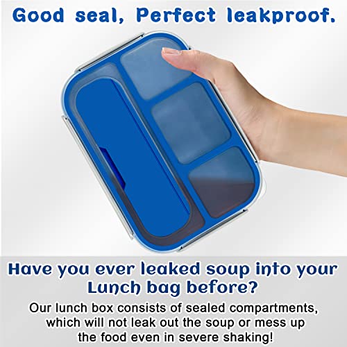 Fithome Leakproof Bento Box with Compartments and