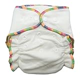 Heavy Wetter Bamboo / Organic Cotton One Size Fitted Diaper (Fits 7-25lbs)