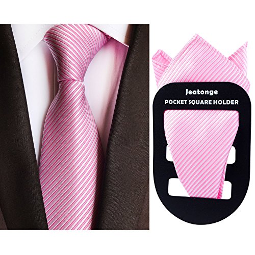 Lot 6 Pcs Mens Ties and 6 Free Matching Pocket Squares, Men's Classic Tie Necktie Woven Jacquard Neck Ties Gift box packing (6+6 style 02)