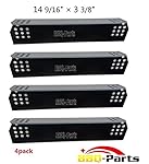 Hongso PPG371 (4-pack) Porcelain Steel Heat Plate, Heat Shield, Heat Tent, Burner Cover, Vaporizor Bar Replacement for Grill Master 720-0697, 720-0737 and Uberhaus 780-0003 Gas Grill Models