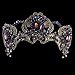 FUMUD Luxury Vintage Gold Wedding Crown Alloy Bridal Tiara Baroque Queen King Crown Purple Crystal Tiara Crown