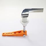 Casoter Toilet Cistern Lever Handle Chrome Alloy Replacement Metal Flush view 6