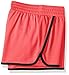 adidas Big Girls' Ultimate 3 Stripe Knit Short, Shock Red/Black, Medium/10-12