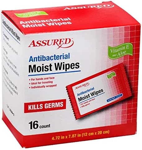 Assured Wipes 16 ct - Individually wrapped