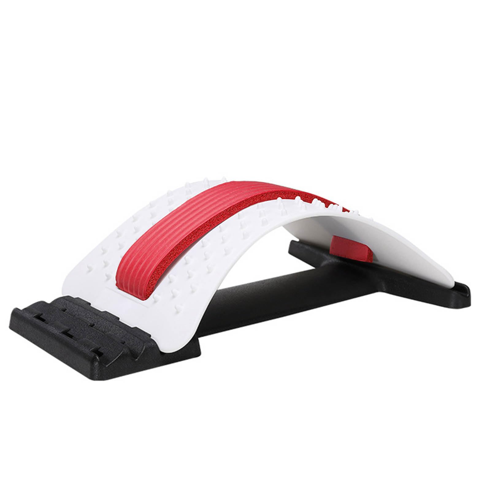 jiuzcare Back Stretcher Lumbar Support Board Back Stretcher for Lower Stretching Device Massage Lumbar Sciatica Posture Corrector Spine Relacs Massage Tool, Red