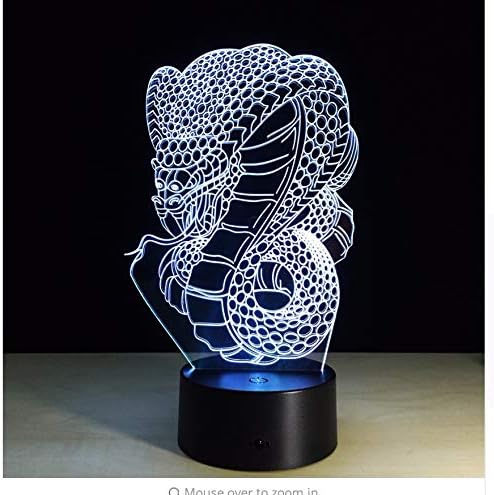 Cartoon Snake 3D Led Night Light Acrylic Colorful Gradient Atmosphere Lamp with USB Cable Children Baby Bedroom Table Lamp