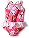 i play. by green sprouts One-piece Swimsuit w/ Built in Reusable Swim Unisex Diaper | Helps provide secure protection for babies & swimmers,Fuchsia Hummingbird,24 Months