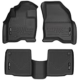 Husky Liners Weatherbeater Floor Mats | Fits 2011-2014 Ford Explorer | Front & 2nd Row, 3-pc Black - 98761
