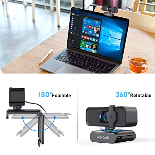 cam with Microphone Jelly Comb Autofocus Full 1080P HD USB 