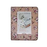 Giani Lode 64 Pockets Photo Album for Fujifilm Instax Mini 8 7s 25 50s 90 Polaroid & Name Card(Floral-Peach)