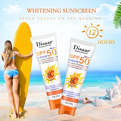 Snail Sunscreen Moisturizing SPF 50 PA+++ UVA/UVB Protection, Water Resistant Whitening Sunscreen Cream for Body and Face BiuBuy (D)