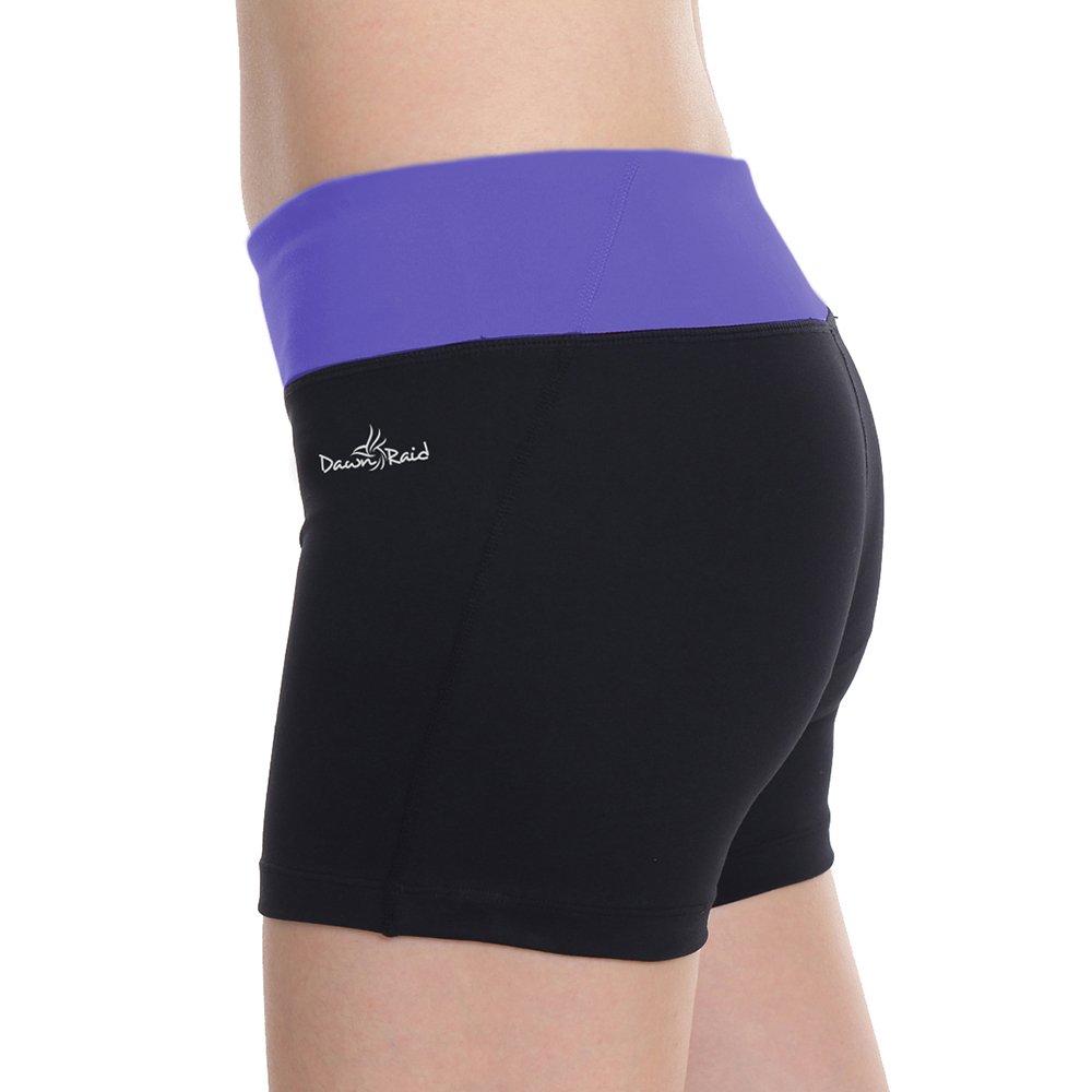 Women\'s Workout Yoga Running Boy Cut Foldover Shorts Inner Pocket