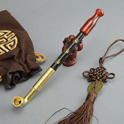 Liuyu · Living Home Tobacco Pipe Tradition Small Caliber Tobacco Bags Smoke Pot Smoke Pot Smoking Pipe 18cm ( Color : B )
