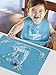 modern-twist Baby Meal-Mat Silicone Placemat, Giraffe Giggles, Blue