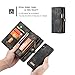 AKHVRS iPhone Xs Wallet Case,Handmade Premium Cowhide Leather Wallet Case & Zipper Wallet Case Cover [Magnetic Closure] Detachable Magnetic Case with Card Slots for 5.8