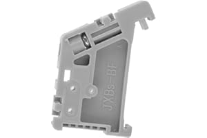 50pcs Gray Plastic Terminal Block End Stopper 35mm DIN Rail Stopper, Screw Fixed with Mounting Clips (Model 13)