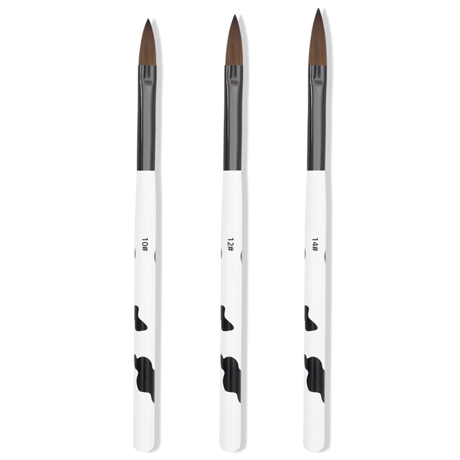 Acrylic Nail Brushes - Size 8/10/14 Professional Kolinsky Nail Brushes for Acrylic Powder,Nail Acrylic Brush for Nail Art Pen DIY Decoration Acrylic Tool Nail Polish Brush