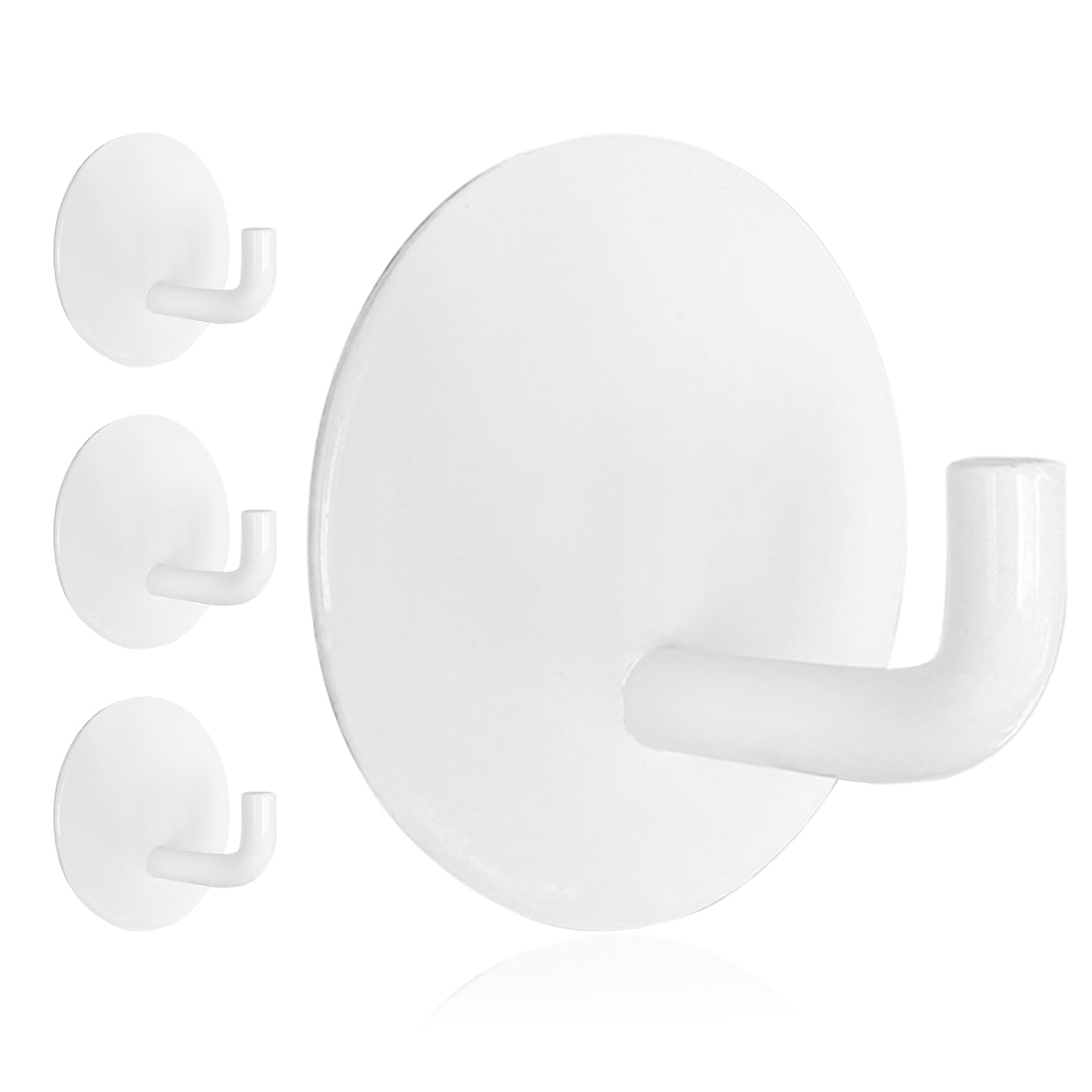 Photo 1 of Rise age Adhesive Hooks Heavy Duty Waterproof in Shower Hooks for Hanging Loofah, Towels, Clothes for Bathroom Removable Adhesive Wall Hooks Door Hook Stainless Steel Stick on Hooks 4 Pcs (White)