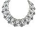 QIYUN.Z Elegant Women's Bling Rhinestone Beaded Chandelier Choker Big Collar Necklace