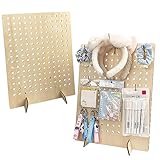 AAiphuwew 2 Pack Wooden Pegboard Display Stand for