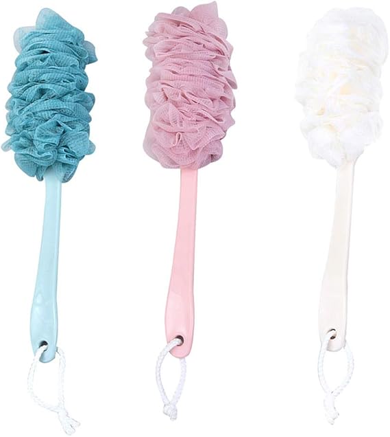 JYCRA - Cepillo de baño con Mango Largo y Esponja de baño Exfoliante