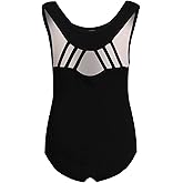 Phineein Girls Sleeveless Ballet Gymnastics Leotards - Kids Athletic Tape Back Dancewear Unitards