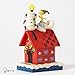Peanuts Jim Shore Snoopy & Woodstock Doghouse Merry and Bright Figurine #4052719