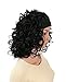 OneDor Women's Fashion 3/4 Full Head Curly Hair Wig With Headband (1# - Black)