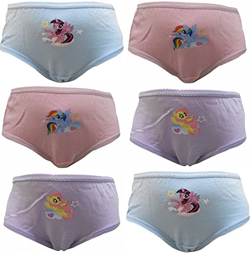 TDP Textiles My Little Pony Rainbow & Friends Girls 6 Pack Knickers Briefs