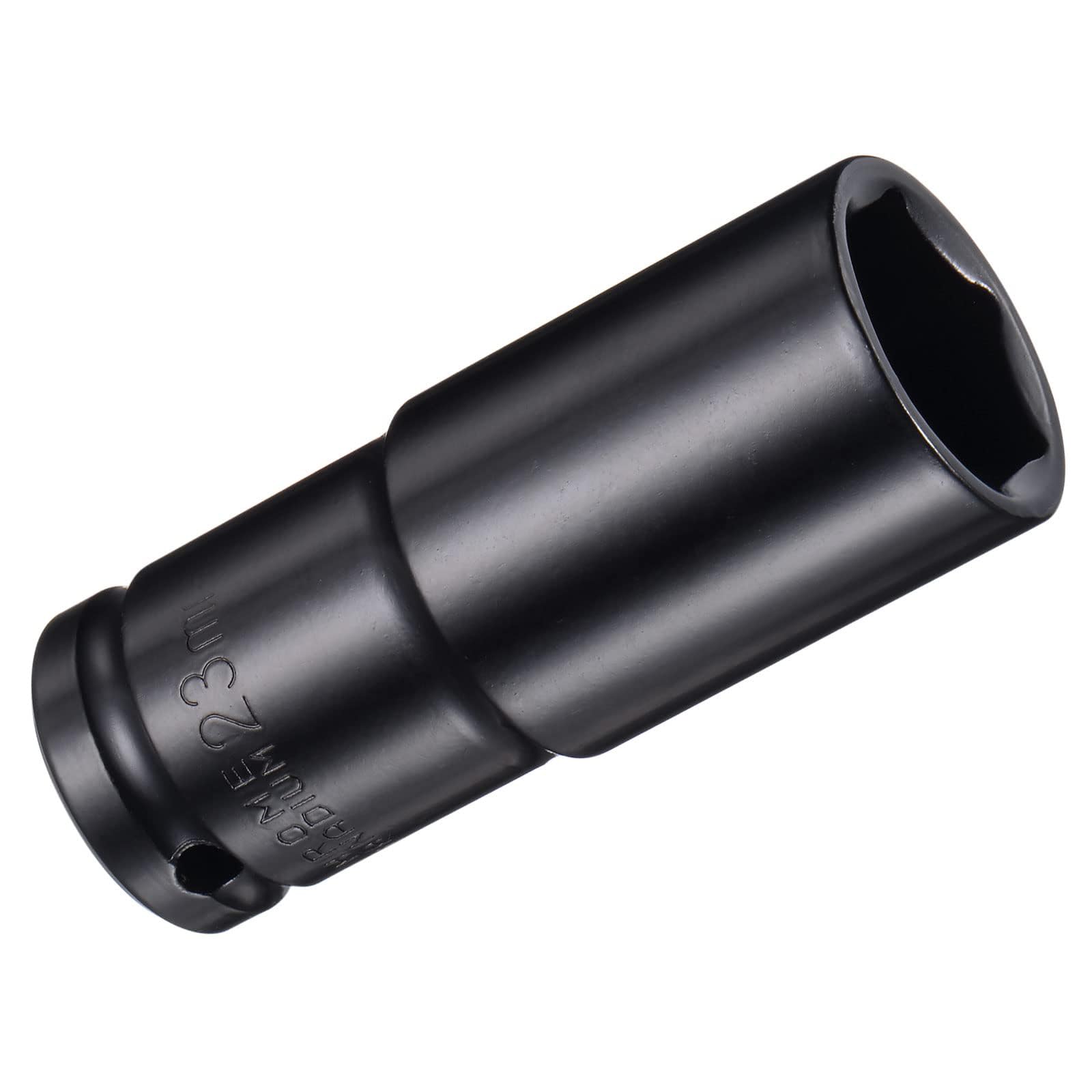 Unifizz 2Pcs 1/2 Inch Drive - 23mm Deep Impact Socket with 6 Point Design, Heat-Treated Cr-V Steel 78mm Length, Metric Sizes