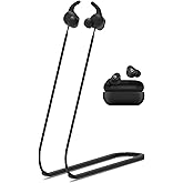 for Beats Solo Buds Strap,Soft Silicone Sports Anti Lost Strap Lanyard Special Anti-Slip Texture Design Accessories Only Compatible with Beats Solo Buds Neck Rope Cord,Black