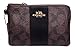 Coach Signature PVC Leather Corner Zip Wristlet Brown Black 54629
