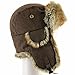 ULTRAFINO Ushanka Trooper Russian Pilot Aviator Leather Winter Trapper Hat SIZES
