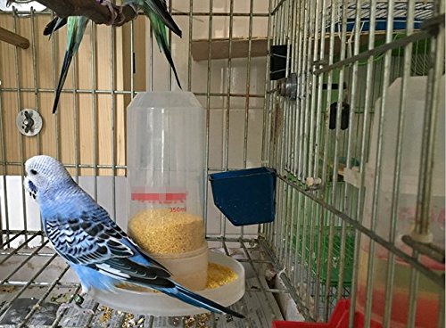 Bird Feeder Waterer, Bird Hamster Small Animal Feeder, Round Pet Water Bowl for Guinea pig Budgerigar Canary Cockatiel Finch Parakeet Food Container By Old Tjikko (water+feeder)