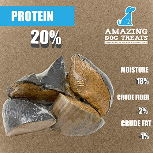 Acai Stuffed Cow Hooves (20 Count) Filled Cow Hooves Beef Hoof Dog