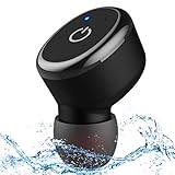 IPX8 Waterproof Bluetooth Earbud, Mini Wireless Headphone with 6 Hour Playtime Car Headset with Mic for iPhone and Android Smart Phones (One pcs)