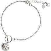 Helen de Lete Simple Style Vintage Tinkle Bell Fashion Sterling Silver Anklet for Women